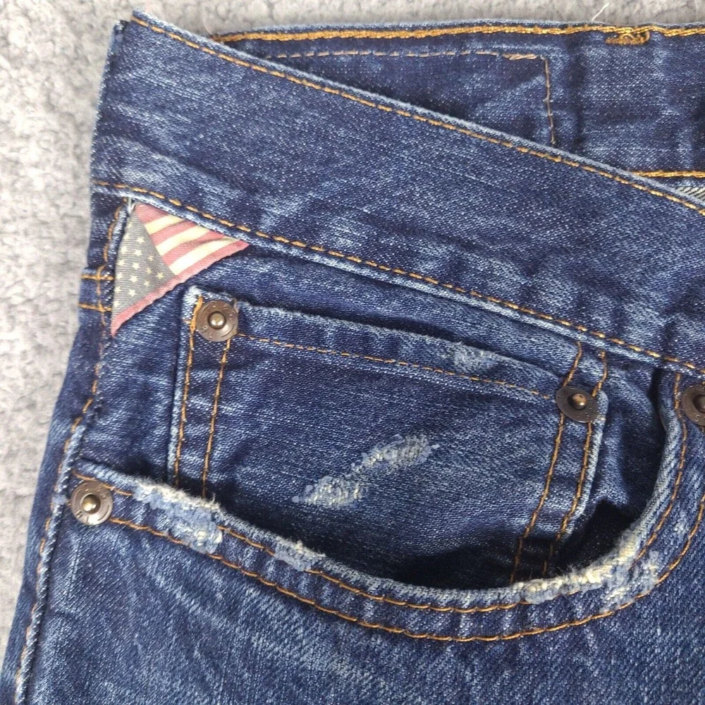 Denim & Supply Ralph Lauren Jeans Mens 40x30.5 Blue Straight‎ Taper Denim